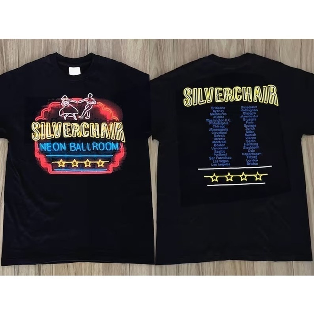 Silverchair Neon Ballroom Album Music Tour Tshirt Rock Music Shirt 2 Sided